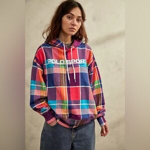 Polo by Ralph Lauren Women's Colorful Plaid Hoodie